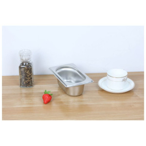 Gastro GN 1/9 Edelstahlbehälter - Tiefe 65 mm - 0,6 L