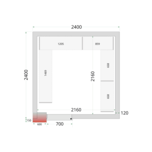 Negativkühlraum TEFCOLD - 2400 x 2400: optimale Lebensmittelkonservierung.