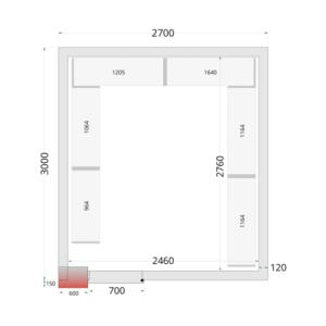 Chambre Froide Négative - 2700 x 3000 TEFCOLD : Stockage optimal pour professionnels