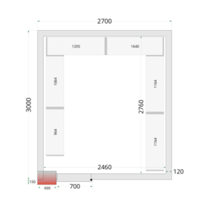 Negativkühlraum - 2700 x 3000 TEFCOLD: Optimale Lagerung für Profis