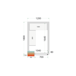 Positive Kühlzelle TEFCOLD 1200x1800 - Optimierte Lagerung | Fourniresto