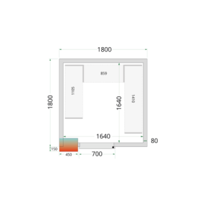 Positive Kühlzelle - 1800x1800 TEFCOLD: Optimierte professionelle Lagerung