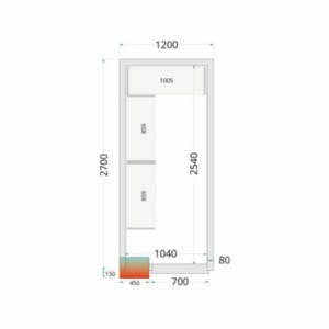 TEFCOLD cold room shelving kit 1200x2700: optimize refrigerated storage space