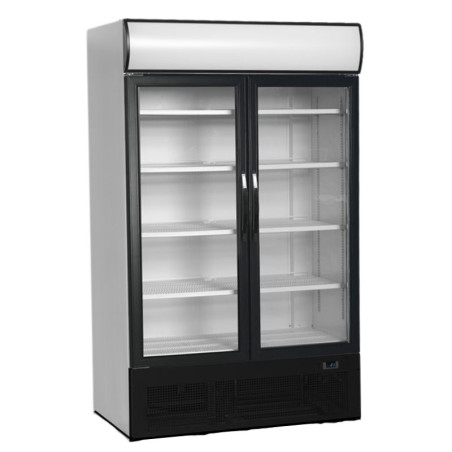 Canopy Refrigerated Display, Glass Doors - TEFCOLD 645 L - Internal Lighting, Optimal Temperature