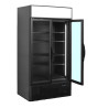 Black Positive Refrigerated Display Case - 2 Glass Doors - 524 L TEFCOLD: Elegance and Performance for Professionals