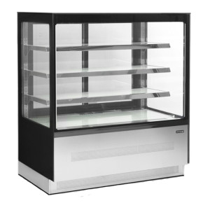 Vitrine Réfrigérée Comptoir 2 Portes Vitrées Noire - TEFCOLD LPD1203F/BLACK | Fourniresto