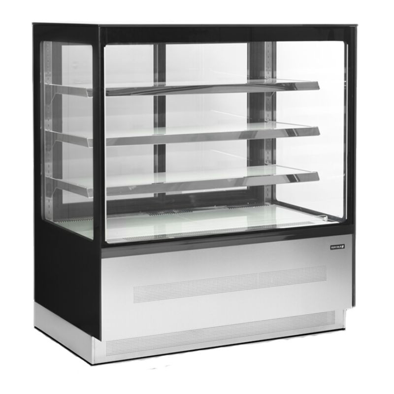 Kühlvitrine Theke 2 Glastüren Schwarz - TEFCOLD LPD1203F/BLACK | Fourniresto