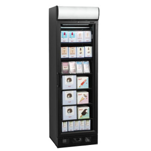 Gefrierschrank Vitrine Canopée Glastür Schwarz 270L TEFCOLD - Optimale Präsentation Ihrer Tiefkühlprodukte