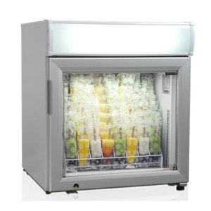 White Table Top Freezer 1 Glass Door - 48L TEFCOLD - Ideal for professionals!