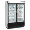 White Vertical Freezer Showcase - 2 Glass Doors - 930 L TEFCOLD | Fourniresto