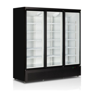 Schwarzer Gefrierschrank - 3 Glastüren - 1090 L | TEFCOLD Atom Maxi