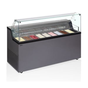 Vitrine à Glace avec Couvercle de Service - TEFCOLD Mirabella 9, 9 x 5 L - Capacité optimale pour vos glaces