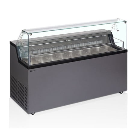 Vitrine à Glace avec Couvercle de Service - TEFCOLD Mirabella 9, 9 x 5 L - Capacité optimale pour vos glaces