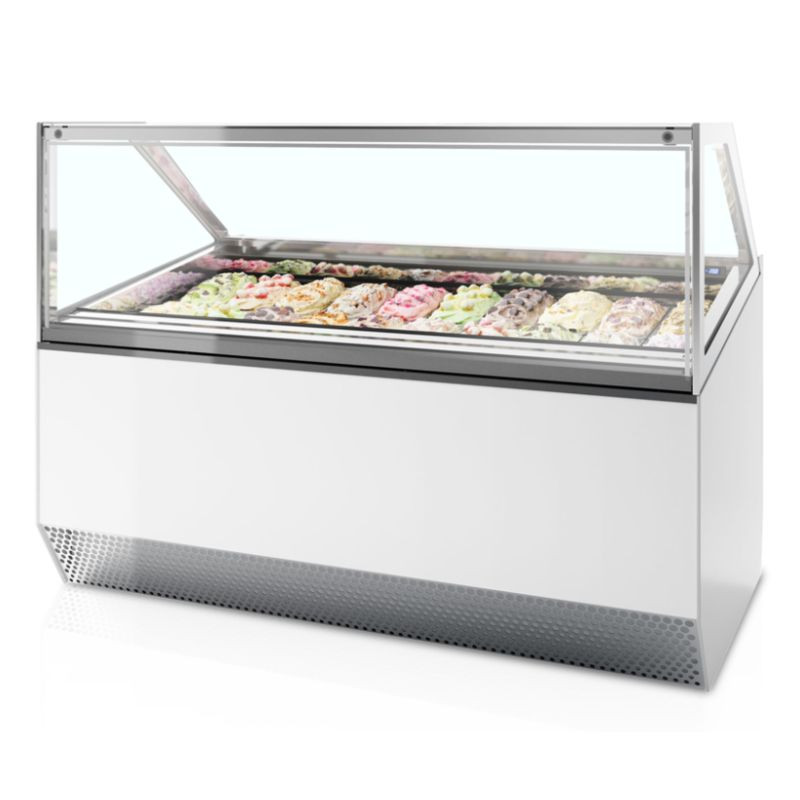 Vitrine à glace ventilée avec façade droite - 20 x 5 L | TEFCOLD MILLENNIUM ST20