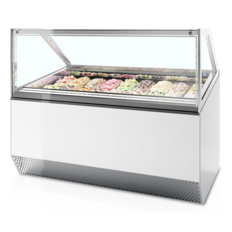 Ventilated ice cream display - Straight front - 18 x 5L - TEFCOLD Millennium ST18