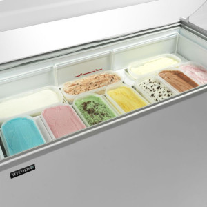 Congélateur Coffre à Glace avec Verre Incurvé - 430 L TEFCOLD : Stockage optimal pour glaces