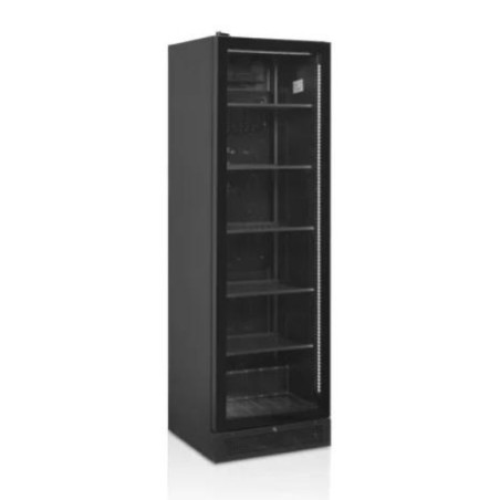 Black Refrigerated Cabinet - Left Hinge Glass Door - 347L | TEFCOLD