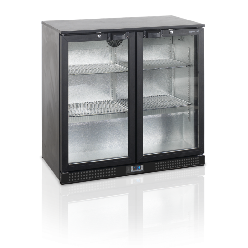 Arrière-Bar Réfrigéré 2 Portes Vitrées Battantes - 188 L TEFCOLD | Stockage professionnel réfrigéré de qualité