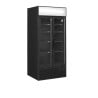 Black Refrigerated Cabinet TEFCOLD - 2 Glass Doors - 535 L