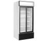 White TEFCOLD 2 Glass Door Refrigerated Cabinet 462 L - High Performance