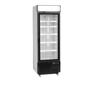 Armoire Réfrigérée 1 Porte Vitrée Blanc TEFCOLD 412 L - Équipement Professionnel