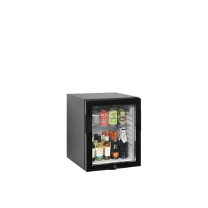 Mini-Kühlschrank für die Bar TEFCOLD TM35GC - Glastür Schwarz 24L