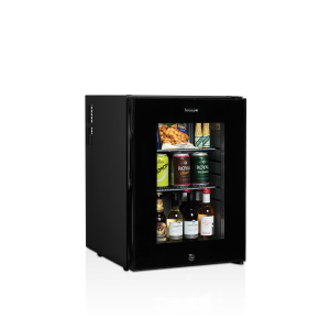 Mini Fridge Bar Glass Door Black 35 L TEFCOLD TM44G Efficient & Elegant