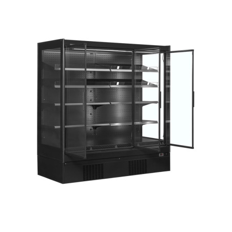 Vitrine Réfrigérée Supermarché Noir 3 Portes 1160 L TEFCOLD - Écoénergétique & Spacieuse