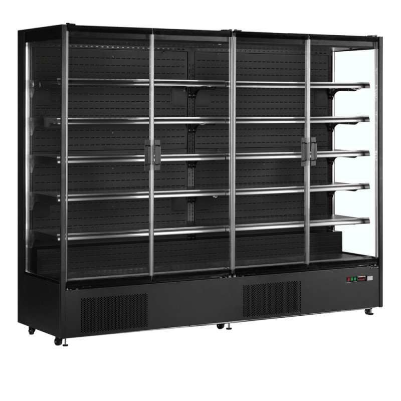 Kühlvitrine Supermarkt TEFCOLD Schwarz - 1529L