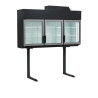 Black Cabinet Freezer 3 Doors 545 L TEFCOLD MTF185B - Tangential Ventilated Cooling