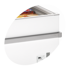 Flat Glass Sliding Freezer 459 L TEFCOLD - Professional Quality