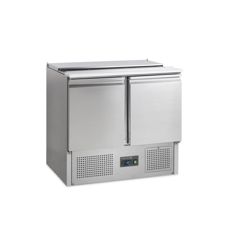 Positive refrigerated saladette GN 1/1 stainless steel 230L TEFCOLD - 2 Doors