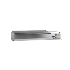 Saladette zum Aufstellen Edelstahl Deckel - Statisch - 7 GN 1/3 - TEFCOLD
