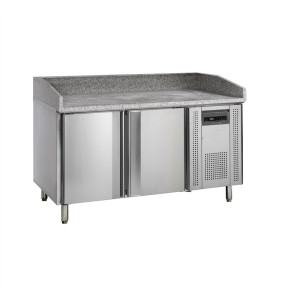 Tisch für Pizza Inox TEFCOLD - 400x600mm - 2 Türen - Hohe Qualität