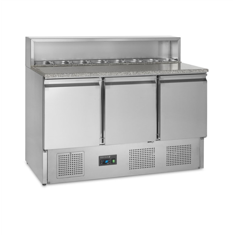 Meuble à Pizza - 8 GN 1/6 TEFCOLD : performance et robustesse pour les professionnels de la cuisine