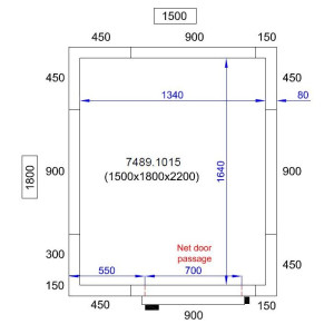 Panneau Chambre Froide CombiSteel 1500x1800x2200 mm