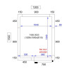 Kühlschranktafel aus Edelstahl AISI 430 - 1200x1500x2010 mm - Combisteel