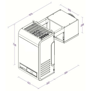 Groupe de Refroidissement Positif pour Chambre Froide - CombiSteel - Capacité 9,6 à 19,9 m3