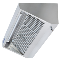 Complete 700 Snack Hood with Motor, LED, and Dimmer - Dynasteel, Stainless Steel AISI 304