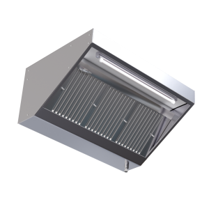 Snack hood 700 with LED and without motor from Dynasteel - Length 2000