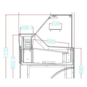 Vitrine Réfrigérée Wesley 2.0 Noir 158 L - CombiSteel