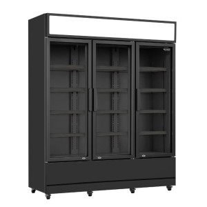 Refrigerated display case for drinks 3 doors Black 1065 L CombiSteel