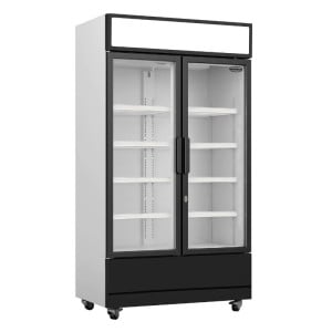 Refrigerated Beverage Display Case 2 Glass Doors 670 L CombiSteel - Professional Refrigerated Cabinet