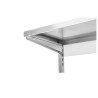 Wandregal aus Edelstahl auf Schienen - L 800 x T 400 mm | Dynasteel
