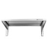 Wandregal aus Edelstahl auf Schienen - L 800 x T 400 mm | Dynasteel