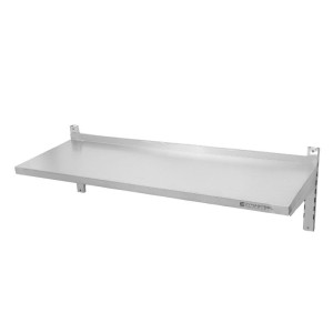 Etagère Murale en Inox sur Crémaillères - L 1200 x P 400 mm - Dynasteel