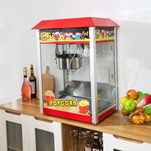 Professional Popcorn Machine 1400 W — Stainless Steel Kettle