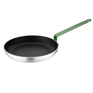 Aluminium-Antihaft-Pfanne mit grünem Griff 280 mm - Hygiplas: Präzises Kochen, einfache Reinigung