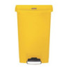 Slim Jim Rubbermaid Pedal Bin - Yellow 50L