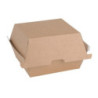 Petites Boîtes Hamburger Compostables 112mm - Lot 150 Kraft Fiesta